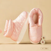 Bottes de neige courtes et chaudes avec intérieur en peluche, style hiver